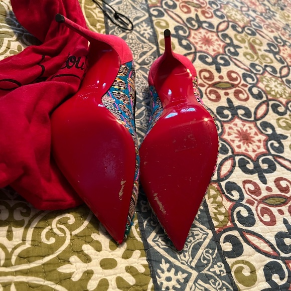 Christian Louboutin Heels 38 1/2 100mm worn 3-4 times - Picture 4 of 4